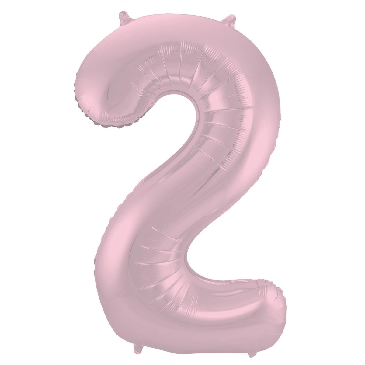 Folie Ballon Cijfer 2 Pastel Roze XL 86cm leeg