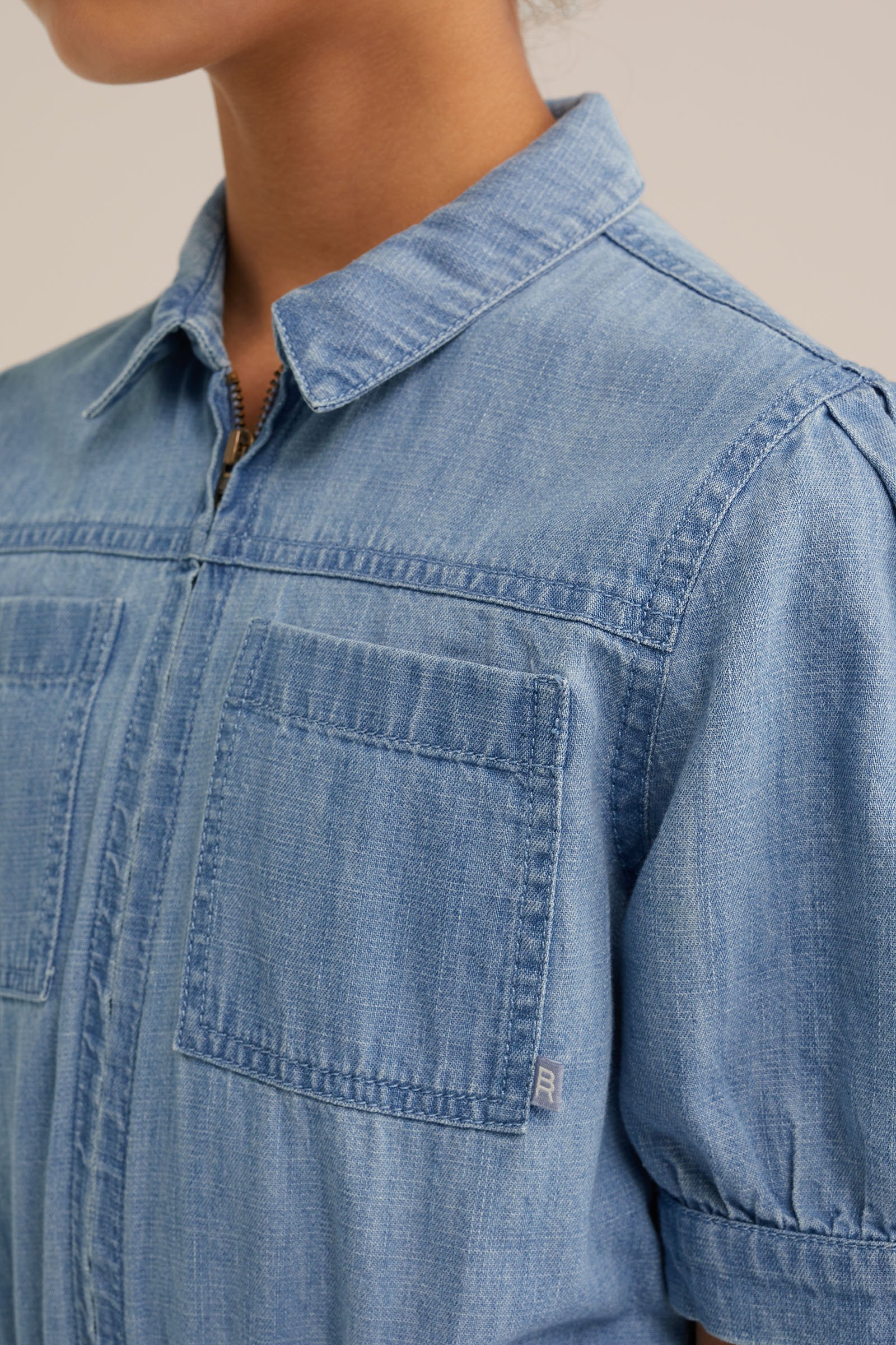 Meisjes denim jumpsuit Blue Ridge Lichtblauw