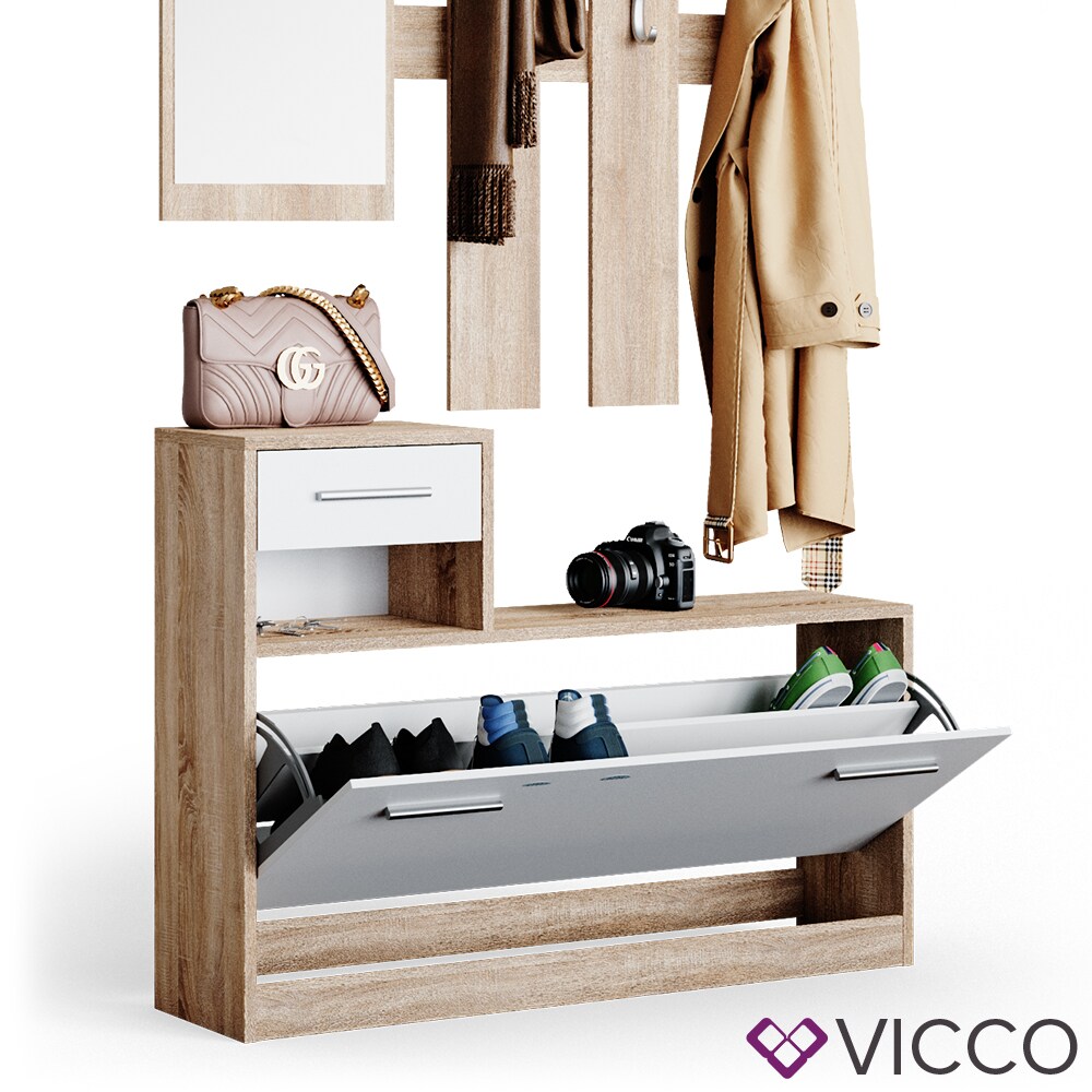 Vicco Flurgarderobe Set Billy sonoma Garderobe Dielengarderobe Kompaktgarderobe