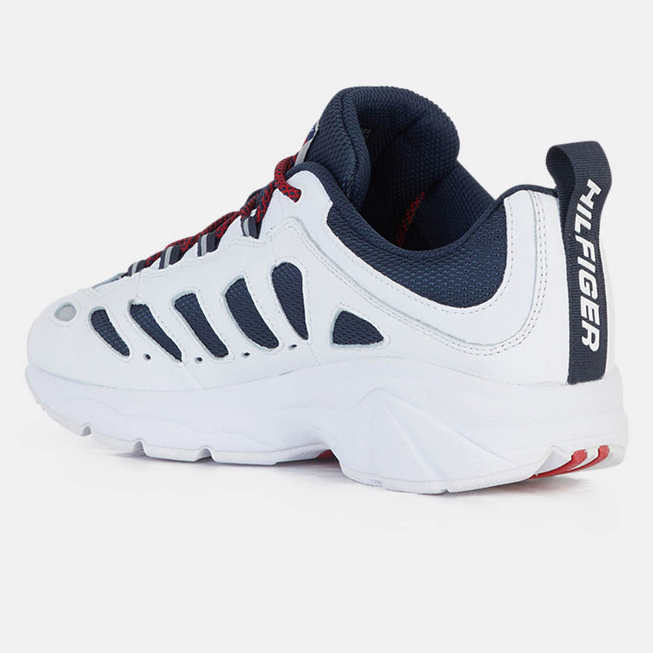 Tommy Hilfiger Baskets en Cuir & Mesh Heritage Retro blanc/bleu marine