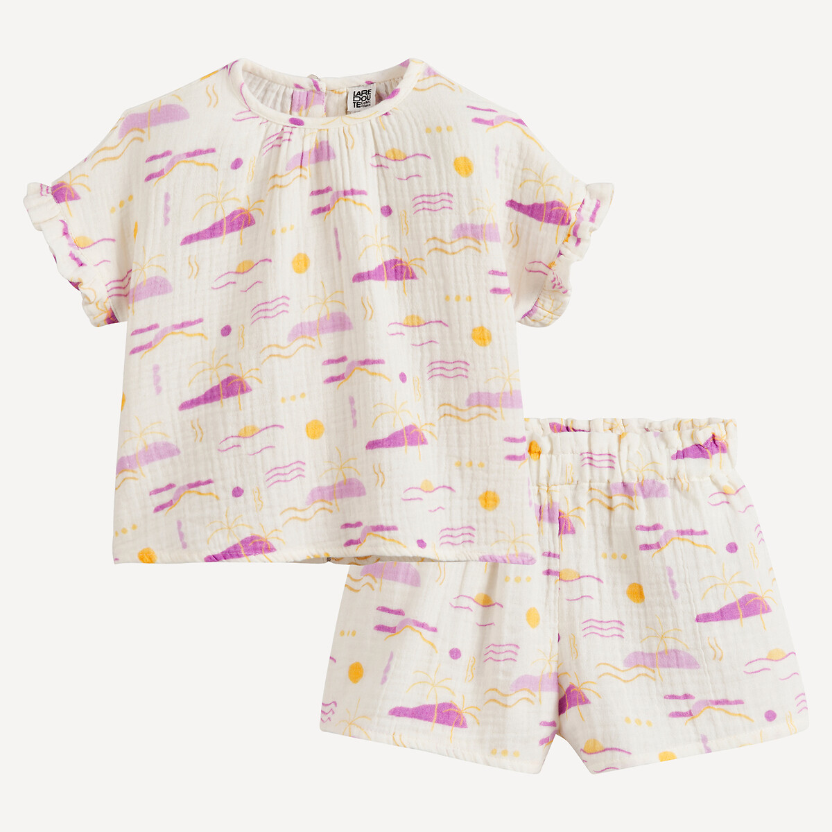COLEÇÃO LA REDOUTE<br>Conjunto de 2 peças, camiseta e shorts
