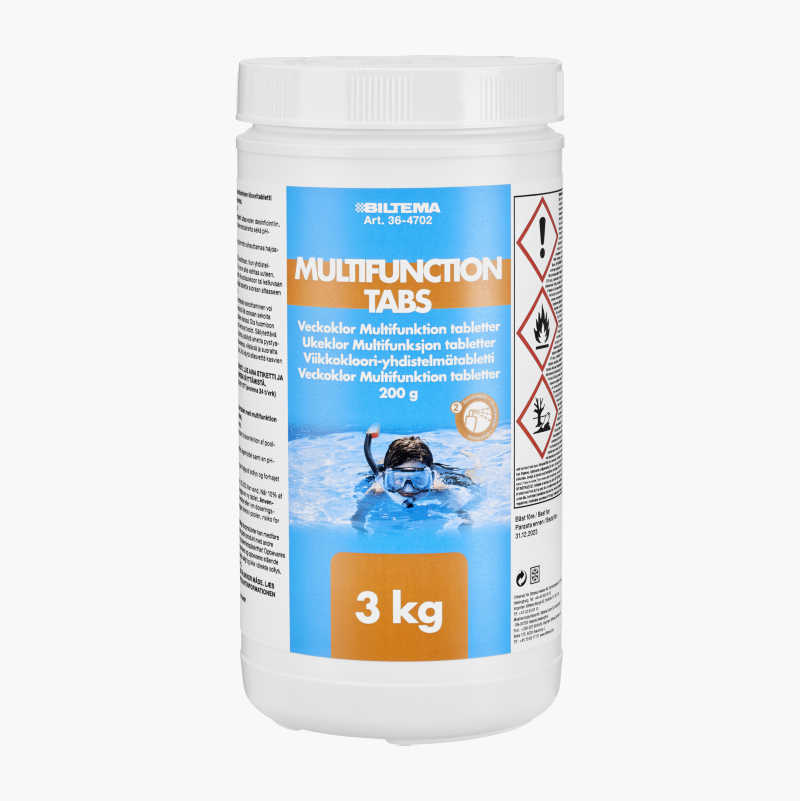 Ukeklor Multifunksjon 200 g tabletter, 3 kg