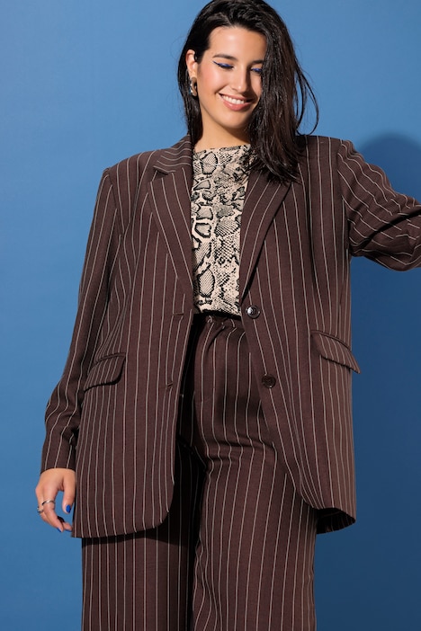 Blazer, oversized, Nadelstreifen, Schimmer