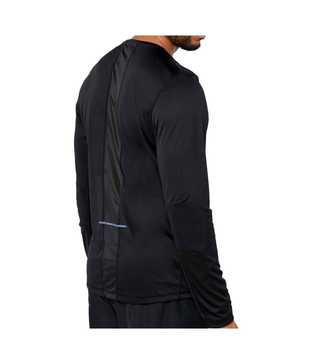 T-Shirt Noir Homme Reebok Re Ls Tee
