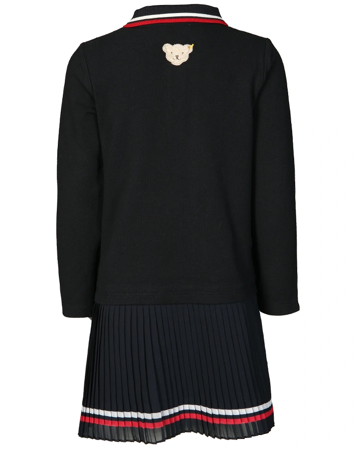 Polo-Kleid BEAR TO SCHOOL GIRLS mit Plisseerock in navy