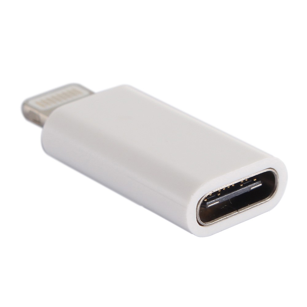 USB C auf Lightning Mini Konverter Adapter - Weiss