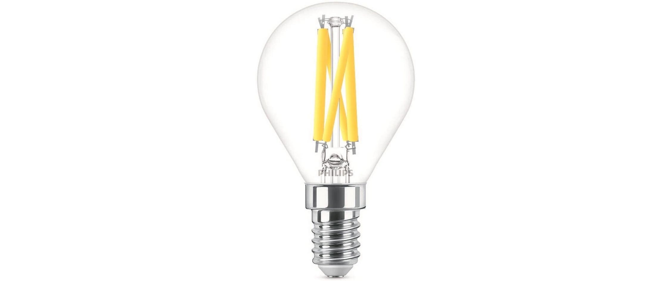 Lampe LEDcla 40W E14 P45 CL WGD90 WarmweissWarmweisses LED-Leuchtmittel P45 mit klarem Glas