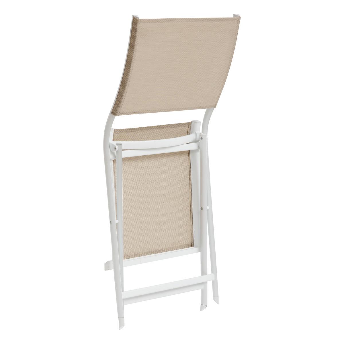 CHAISE AXANT PLIANTE LIN BLANC