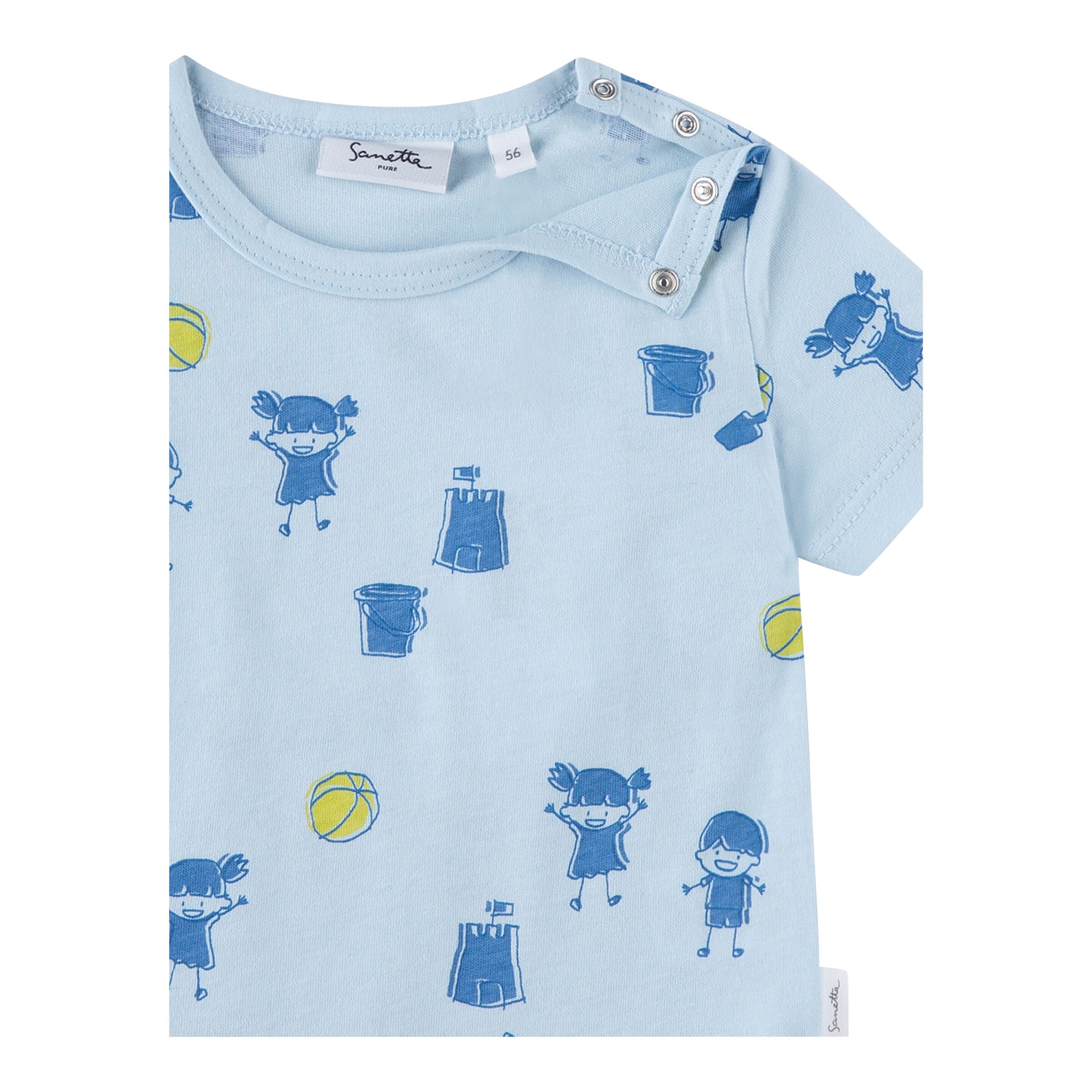 Sanetta Pure T-Shirt Strand hellblau/blau