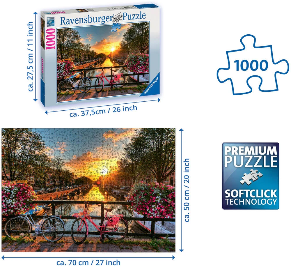 PUZZLE 1000 PIECES VELOS A AMSTERDAM