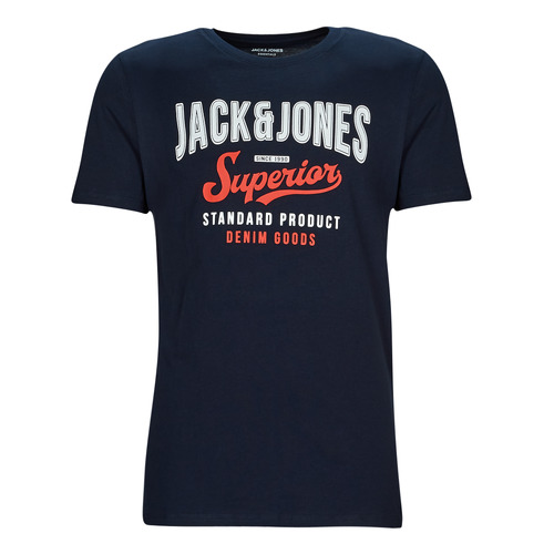 Jack & Jones - JJELOGO TEE SS O-NECK - Marine