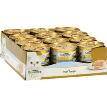 Gourmet Gold Mousse Kattenvoer nat met Tonijn 24 x 85g