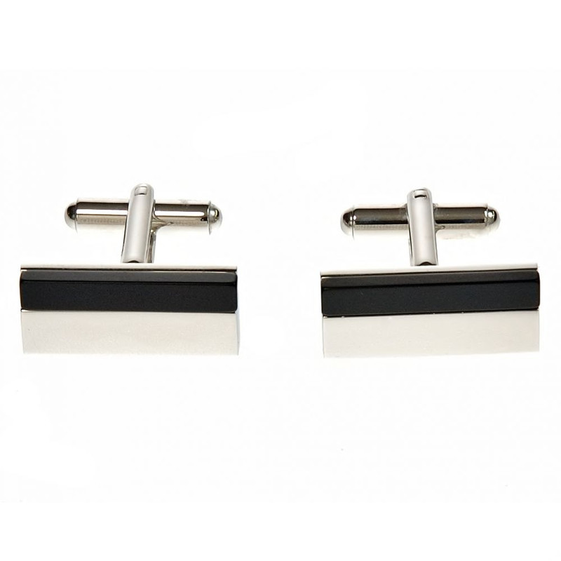 Boutons de manchette, Onyx Semi Precious Strip