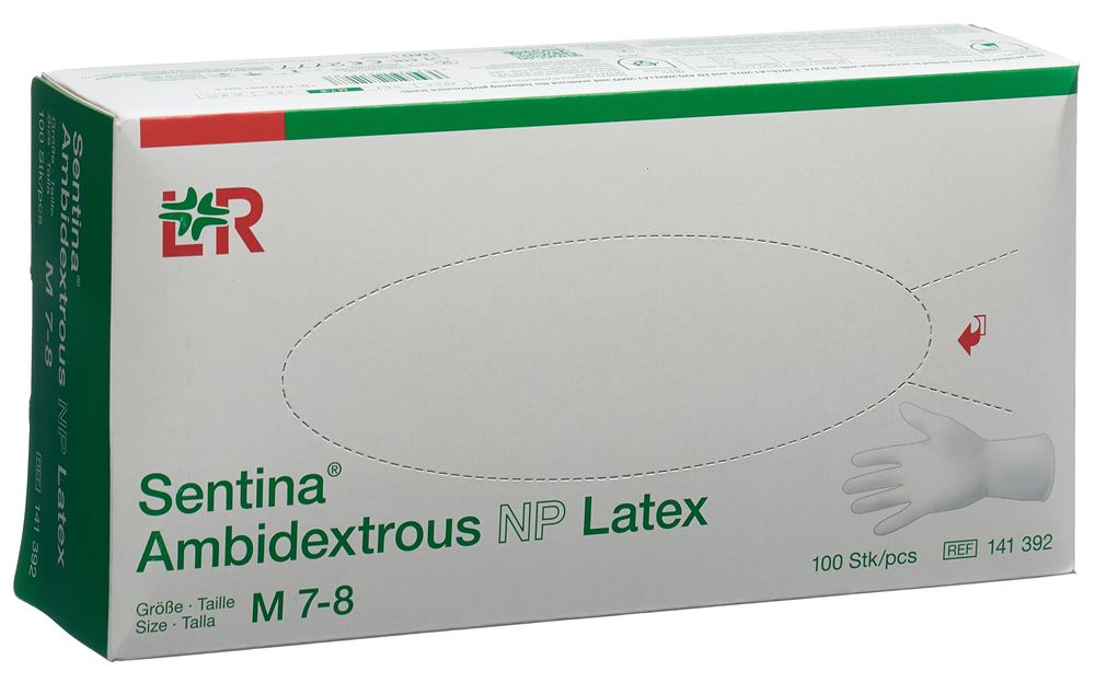 SENTINA Handschuhe M Latex 100 Stk