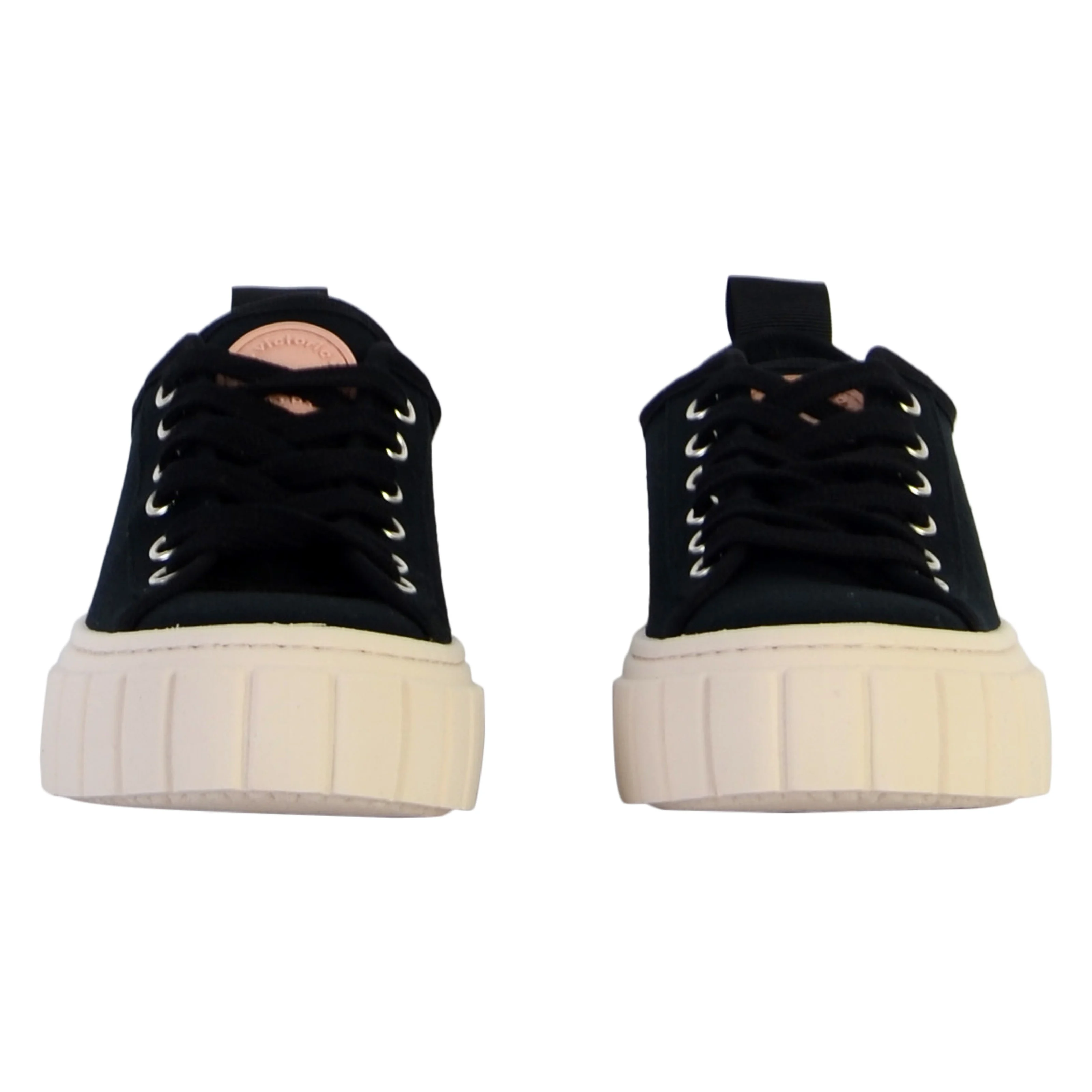 Baskets compensées à lacets | Noir
