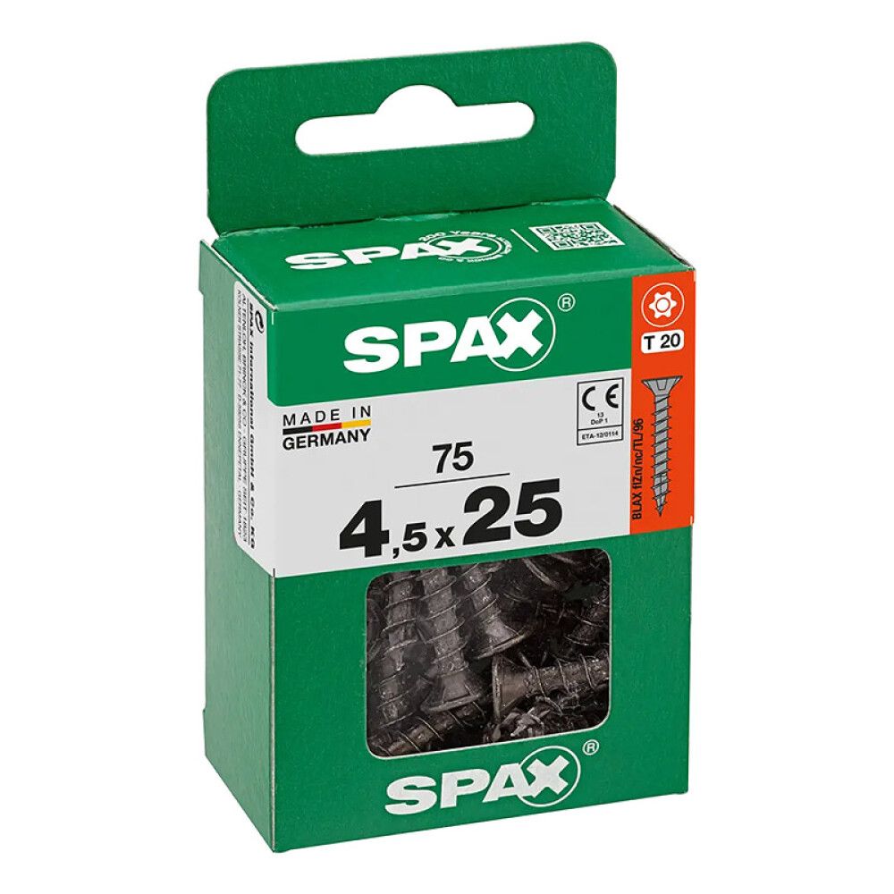 UNIVERSALSKRUE SPAX T-STAR VGW BLAX 4,5X25MM 75STK