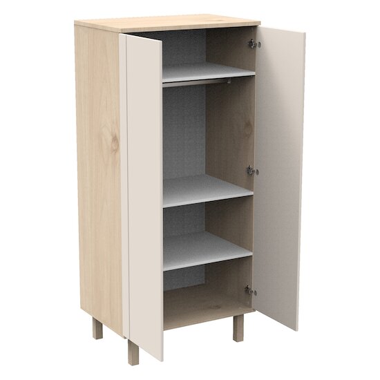 Solène Armoire 2 portes   Beige cendré        de               Sauthon Baby's Sweet Home