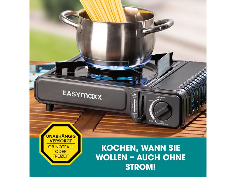 EASYmaxx Gaskocher inkl. Koffer Tragbarer Campingkocher