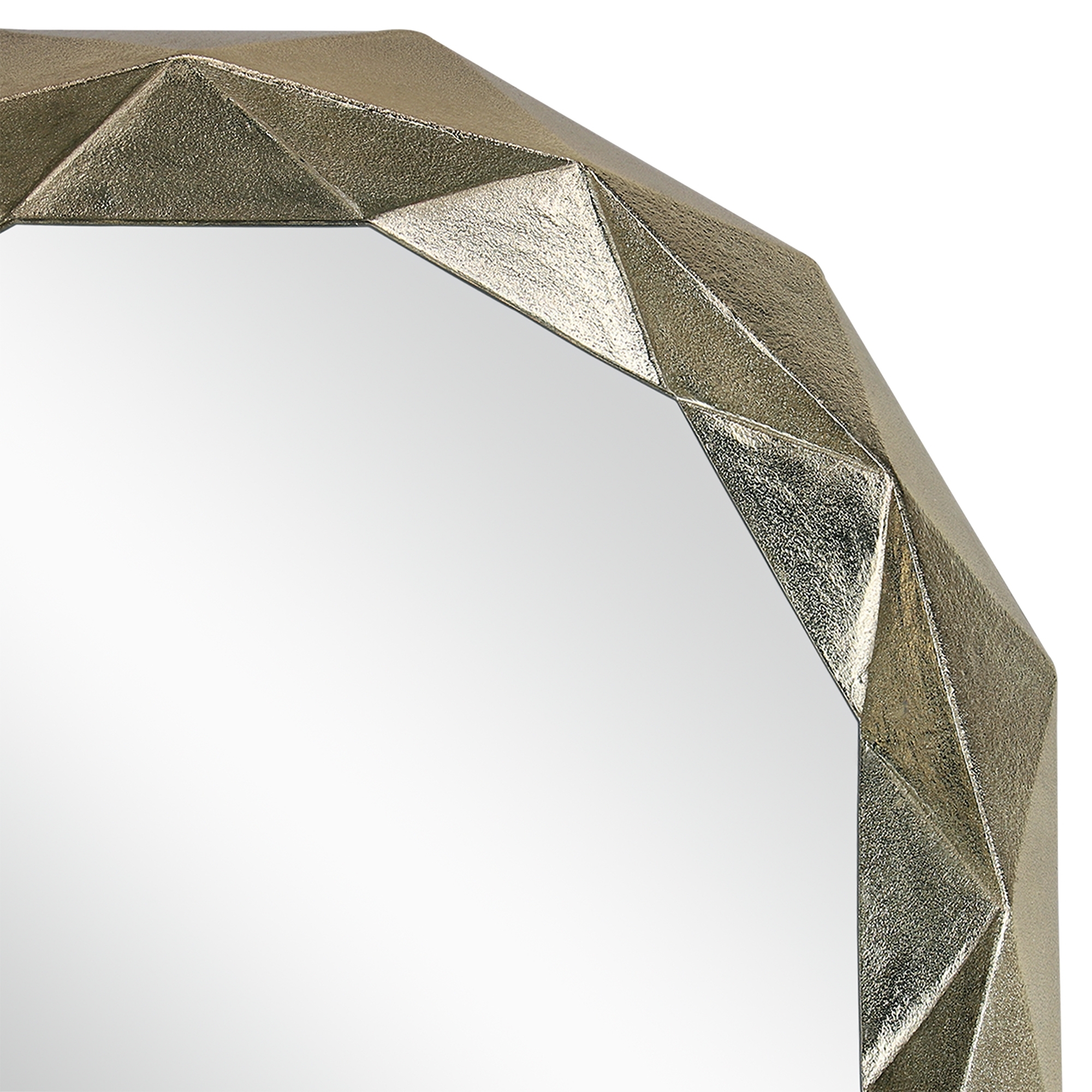 WOMO-DESIGN Dekorativt vægspejl Guayaquil Ø 84 cm lavet af glas, guld,
