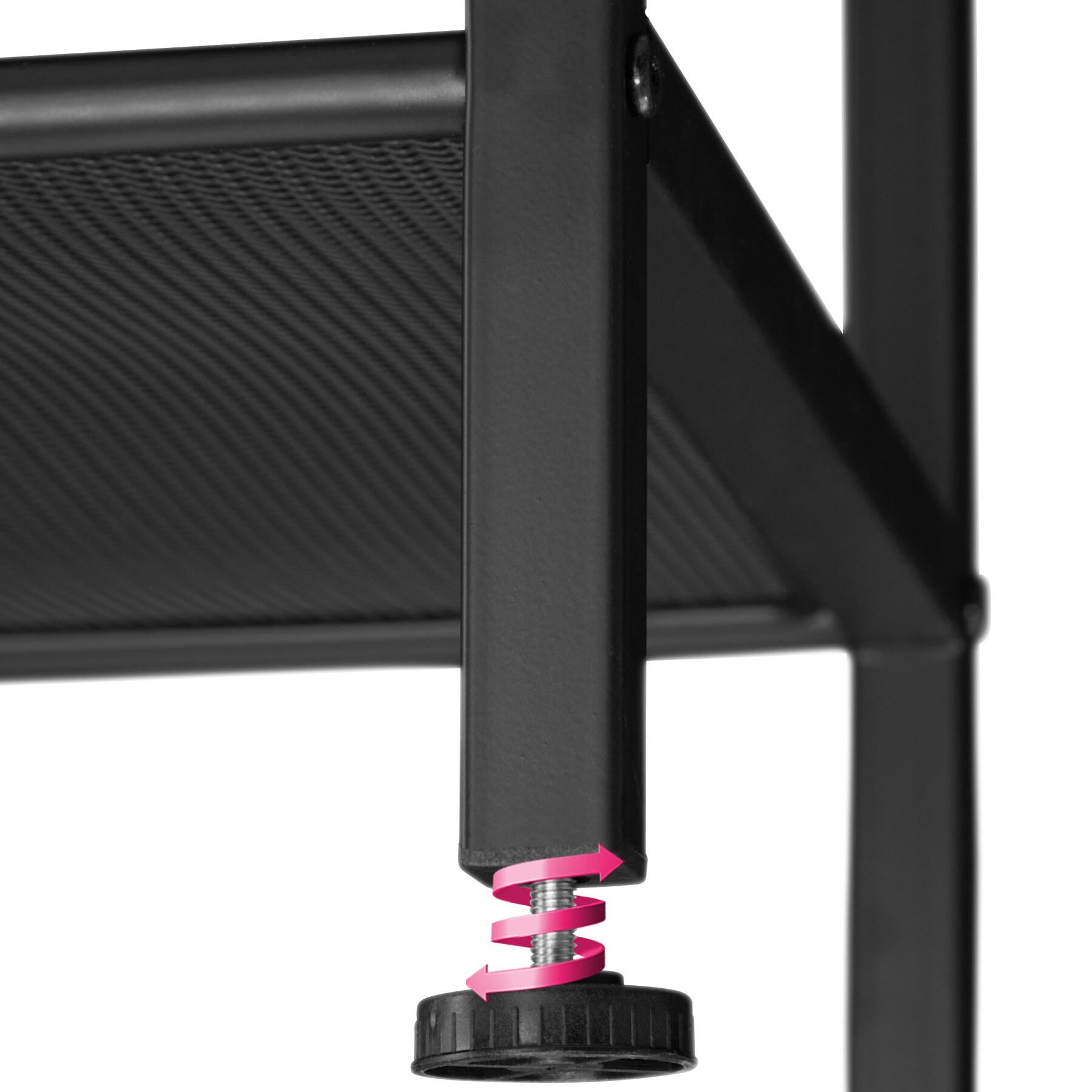 tectake® Nachttisch, Industrial Style, mit offenem Fach und Gitterablage, 40,5 x 40,5 x 59 cm