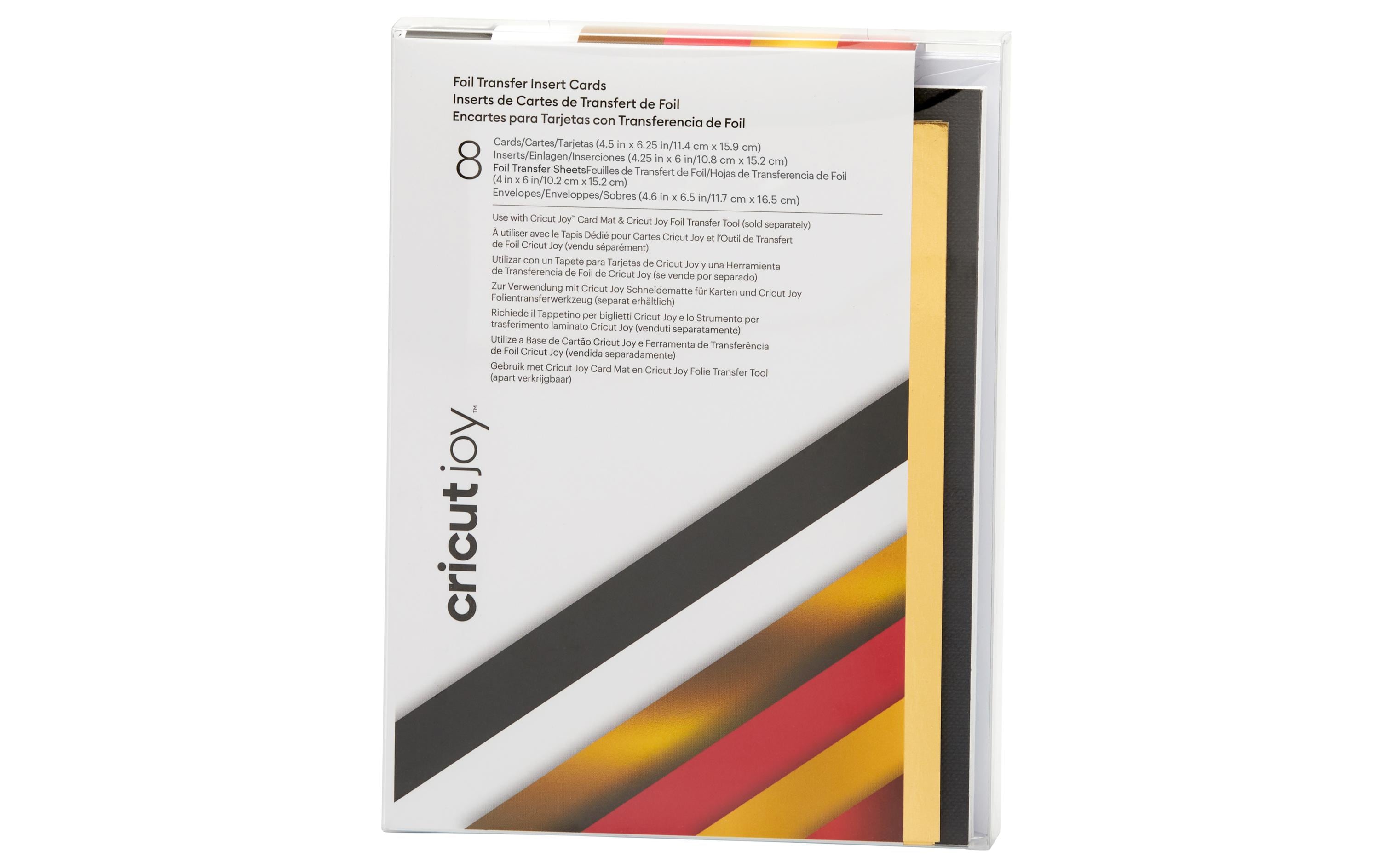 Blankokarte Joy 11.4 x 15.9 cm Transfer, Schwarz/WeissKartenset mit Transferfolien