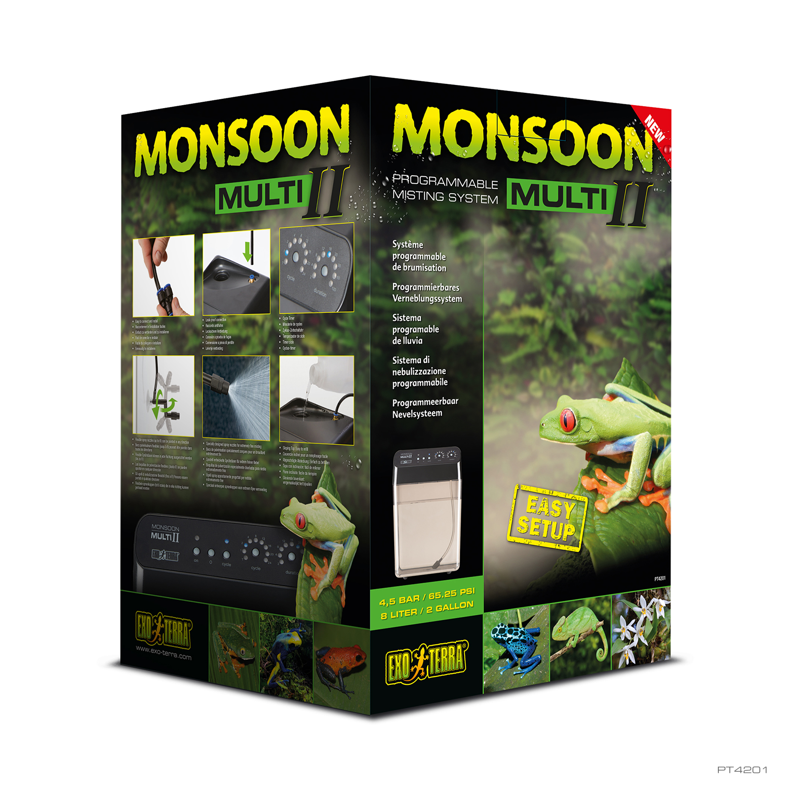Sistema de névoa de terrário Exo Terra Monsoon Solo II, 1,5L