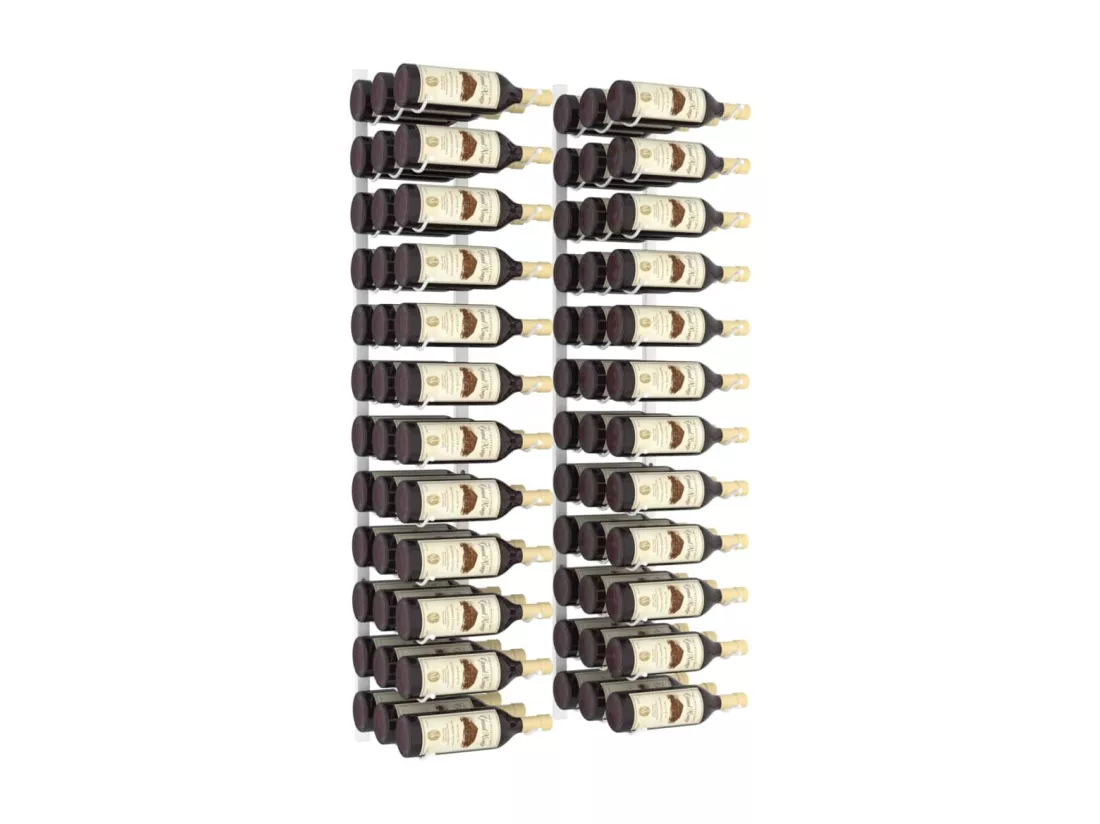 Casier à vin mural pour 36 bouteilles 2 pcs Blanc Fer