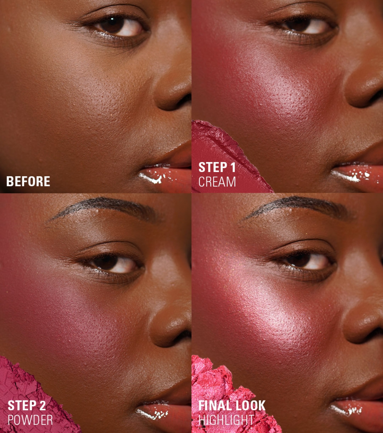 Revolution - Paleta de Blush Icon Blush - Hot Pink Flag