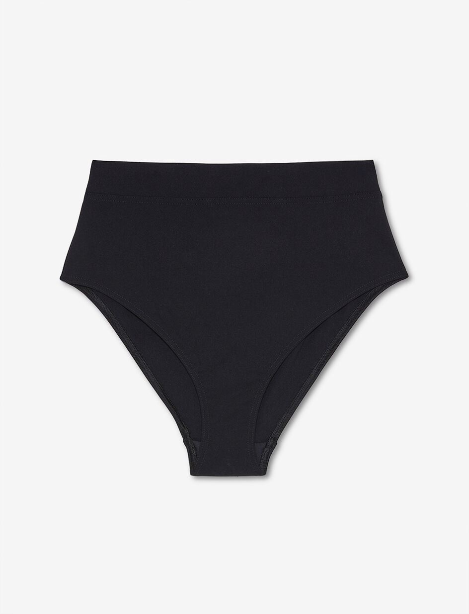 Culotte de bain taille haute - noir