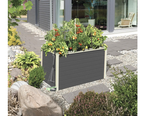 Verhoogd bed klassiek Karibu 0 98 x 65 x 62 cm terragrijs