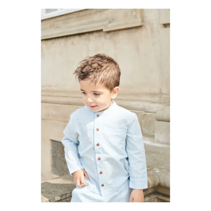 Copenhagen Colors Chemise Seersucker | Bleu ciel