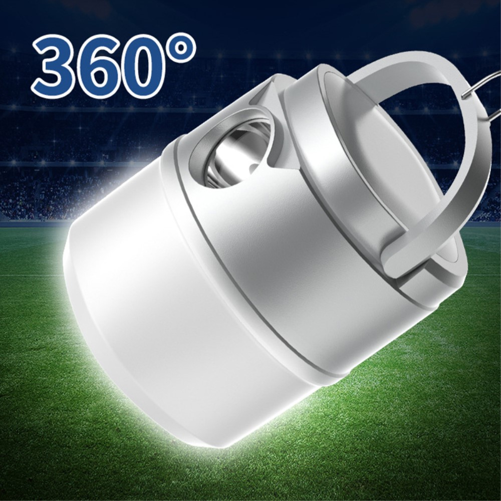 2in1 LED Outdoor Laterne USB Camping Lampe / 1200mAh USB C Powerbank Wasserfest IP65 - Kaltweiss