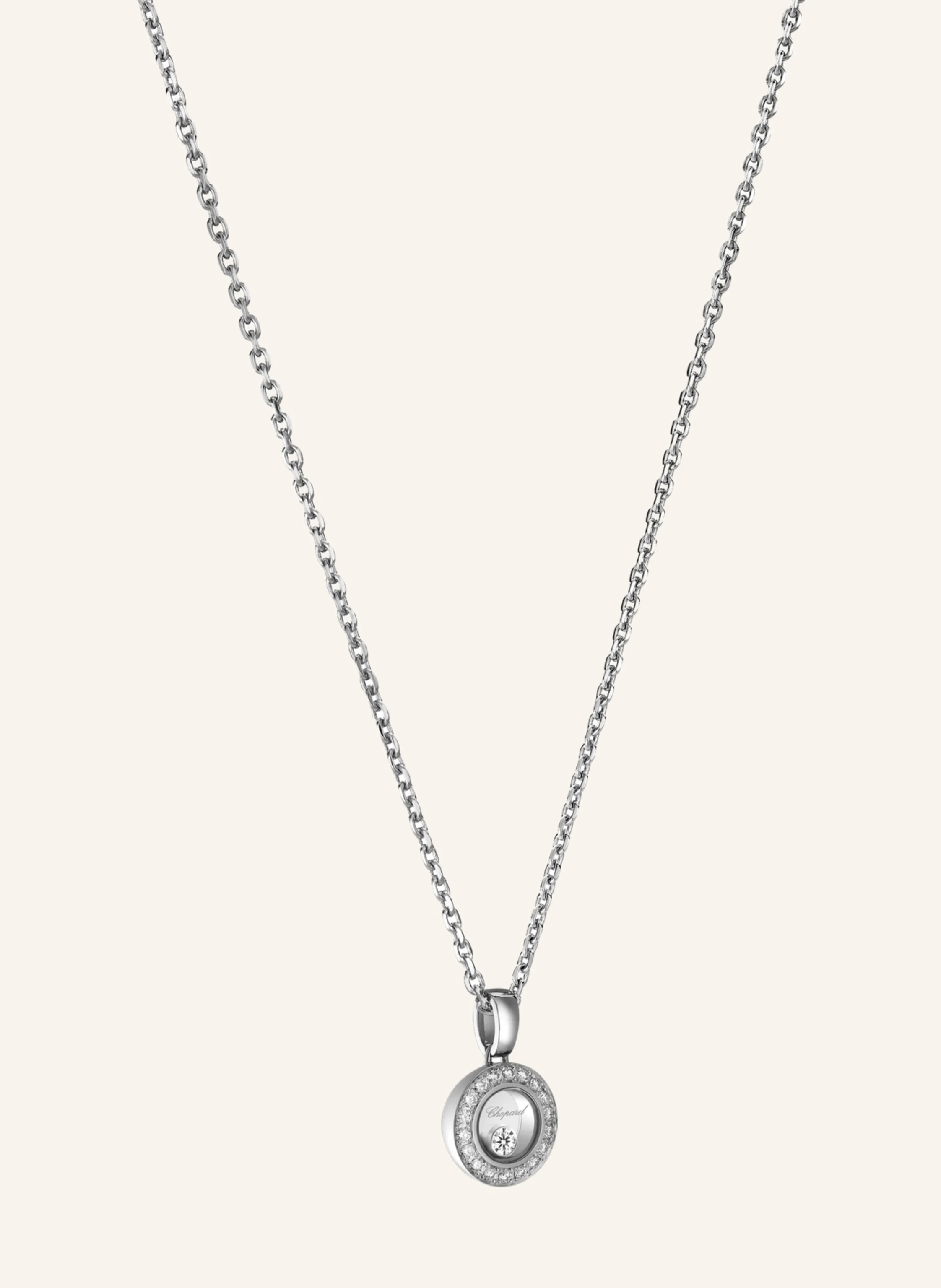 Chopard Anhänger HAPPY DIAMONDS ICONS Anhänger aus 18 Karat Weißgold und Diamanten