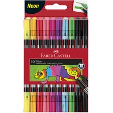 FABER-CASTELL Feutre double pointe Neon, étui de 10