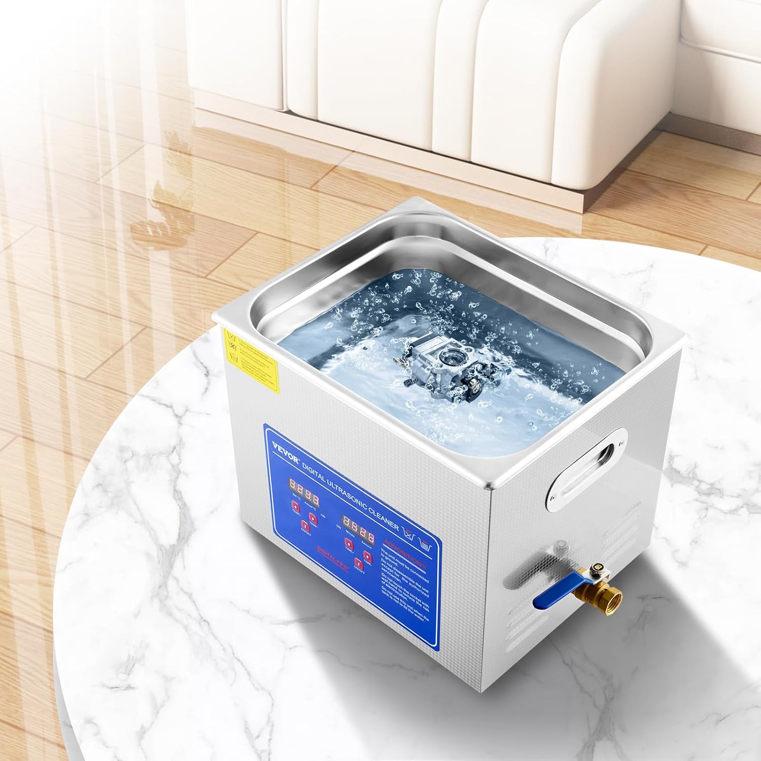 VEVOR Professioneller Ultraschallreiniger 10 L, Ultraschall Reinigungsgerät mit Digitalem Timer & Heizung, Schmuckreiniger 40 kHz Ultraschallreinigungsmaschine für Brillen, Uhren, Ringe & Kleinteile