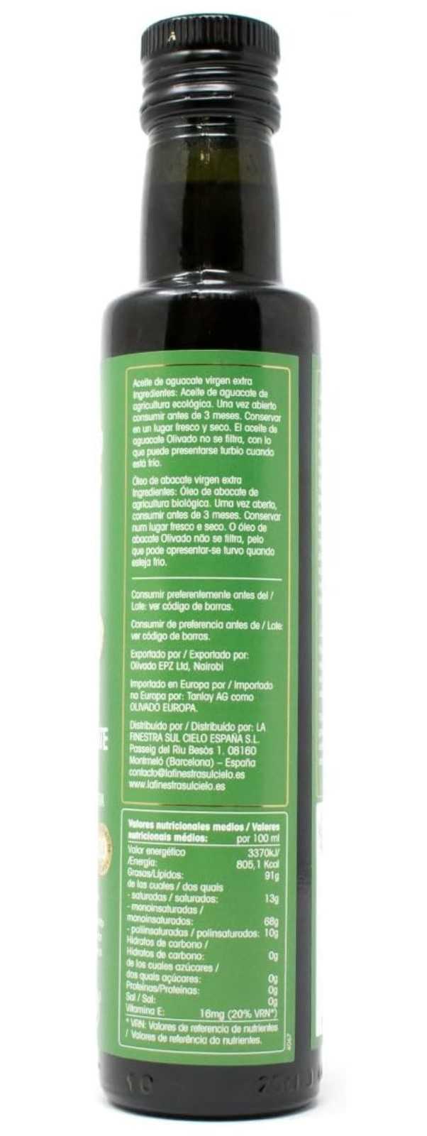 La finestra sul cielo Óleo de Abacate 250ml