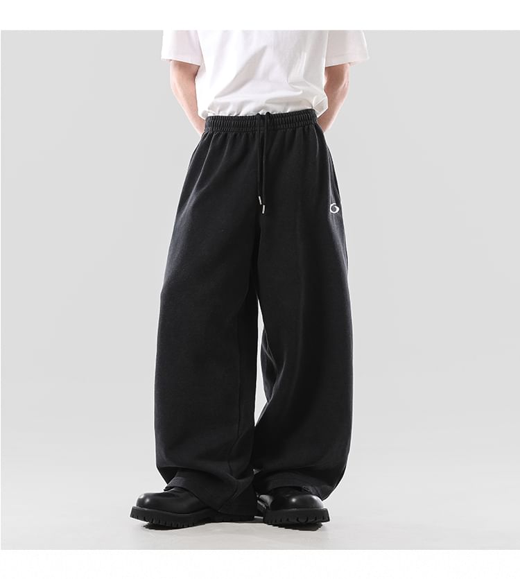 VEAZ - Broek met wijde pijpen en grafische print en trekkoord in de taille