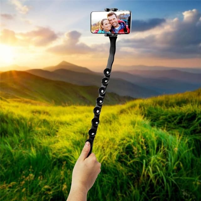 Celly Snake, Flexibel selfiepinne för smartphones och kameror, svart