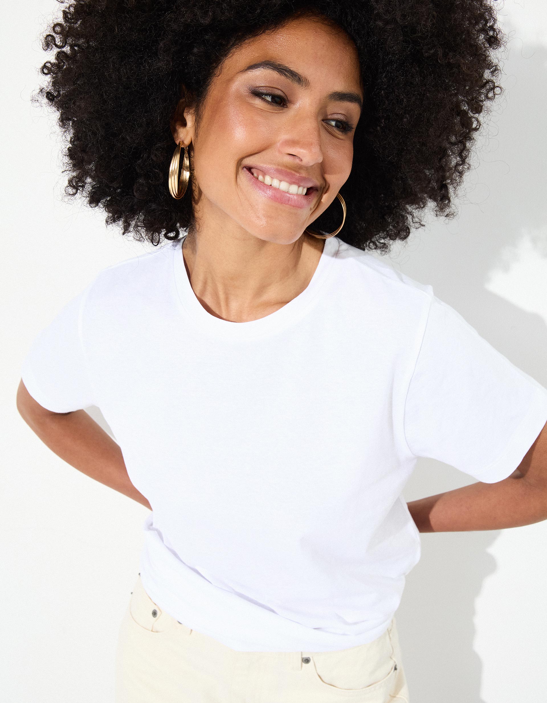 T-shirt, Mulher, Branco