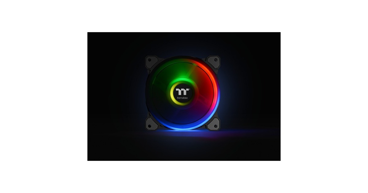 ThermaltakeRiing Quad 14 RGB Radiator Fan TT Premium Edition Single Fan Pack case fan  (Zwart, 140 x 140 x 25 mm)