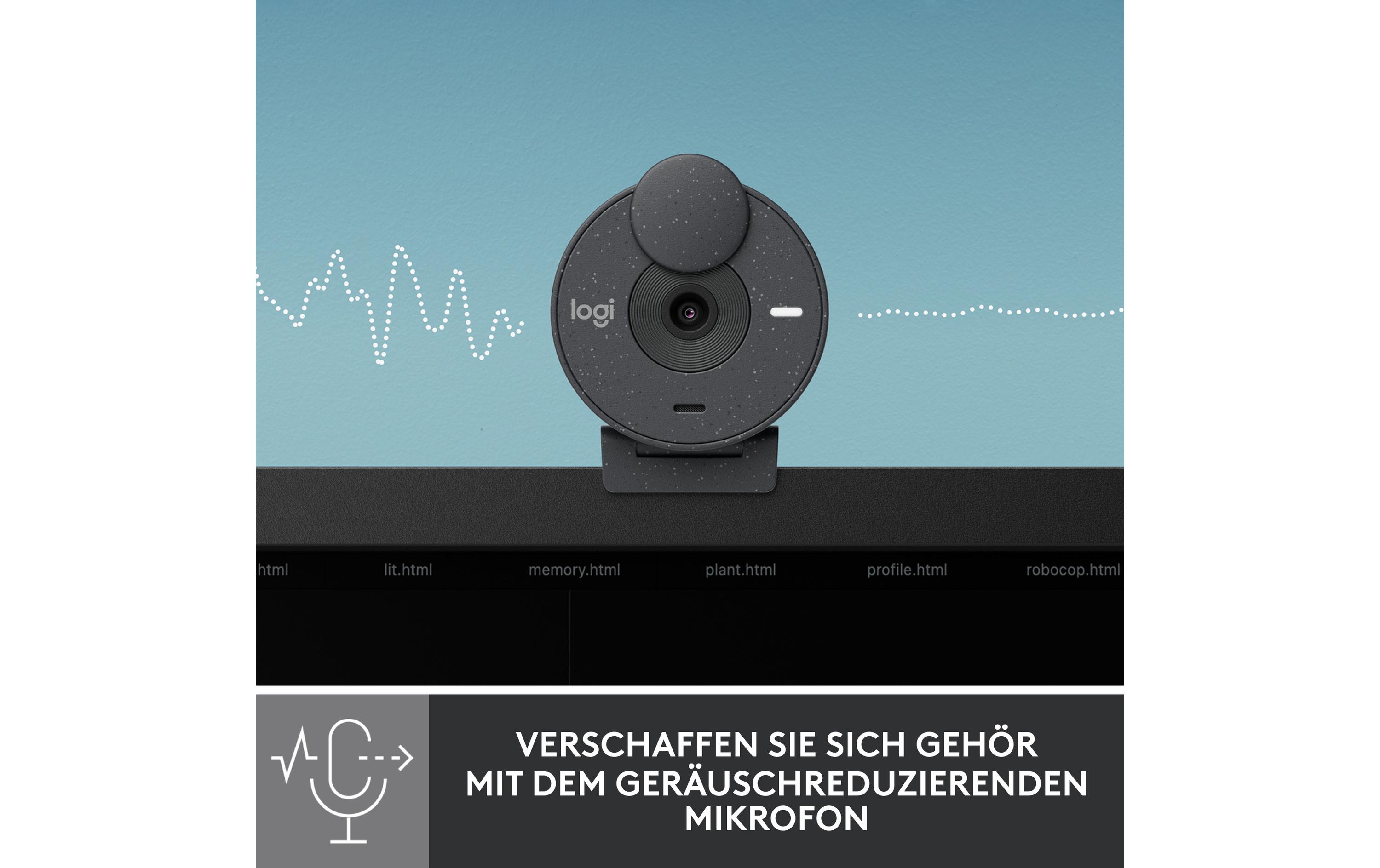 Webcam Brio 300 GraphiteFull HD-Webcam mit integrierter Abdeckblende