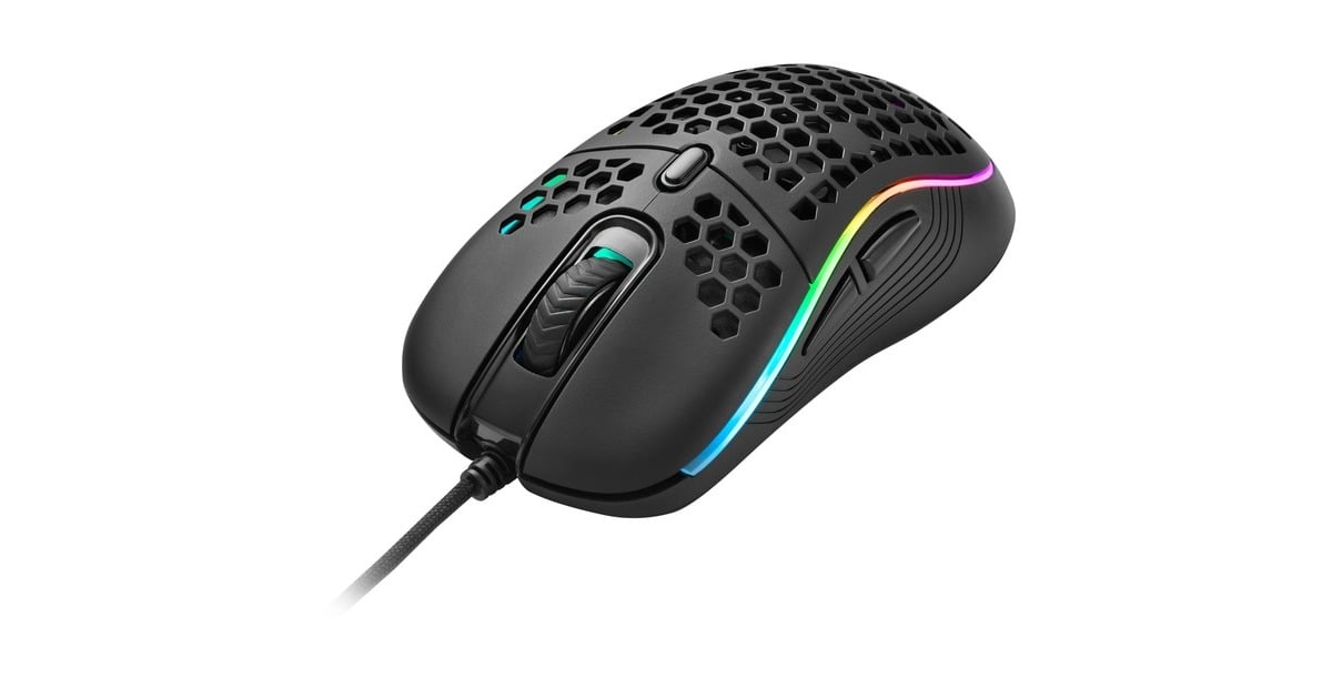 SharkoonLight² S gaming muis  (Zwart, 600 - 6200 dpi, RGB leds)