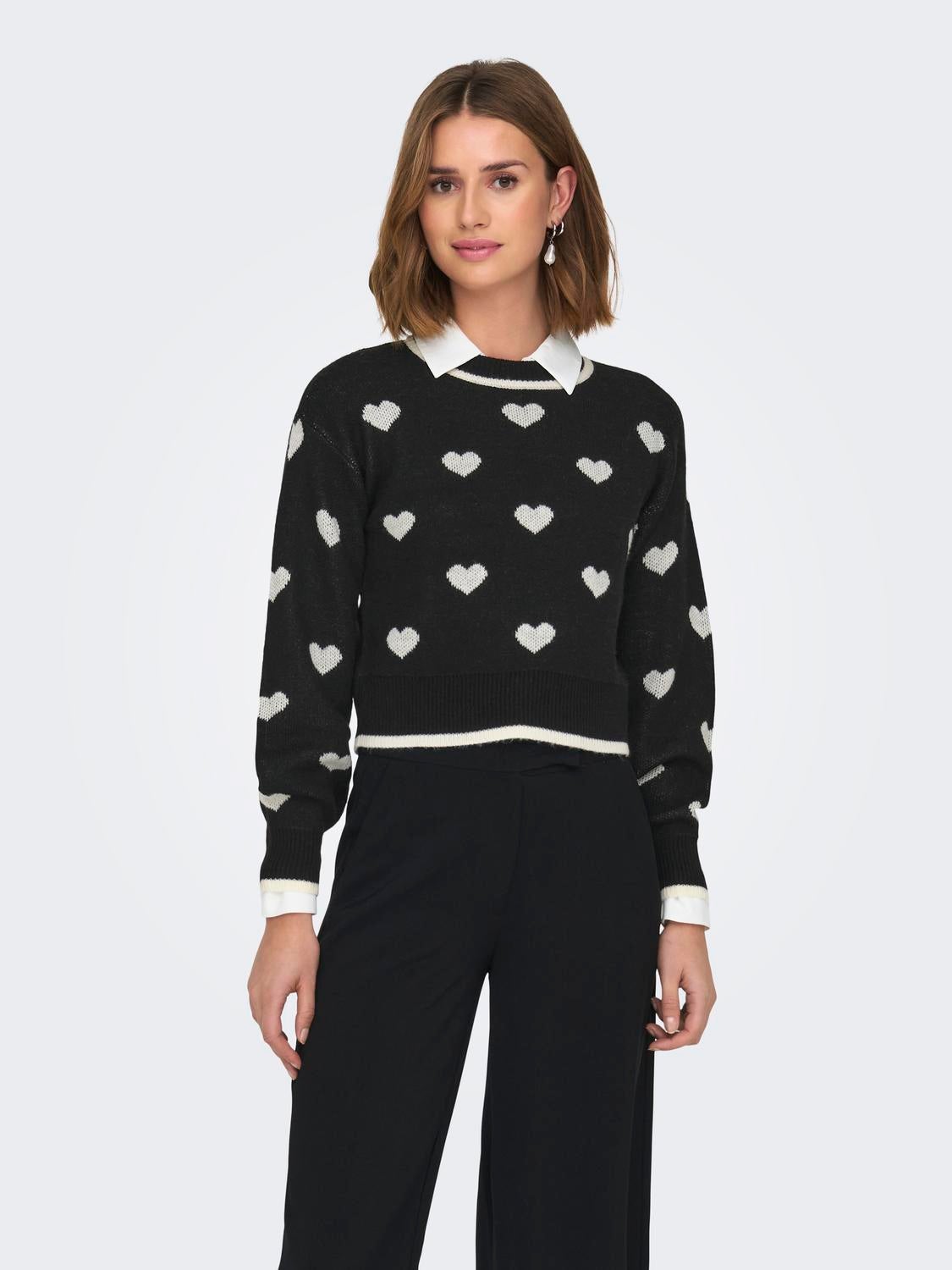 JDYROMANCE Strickpullover Black