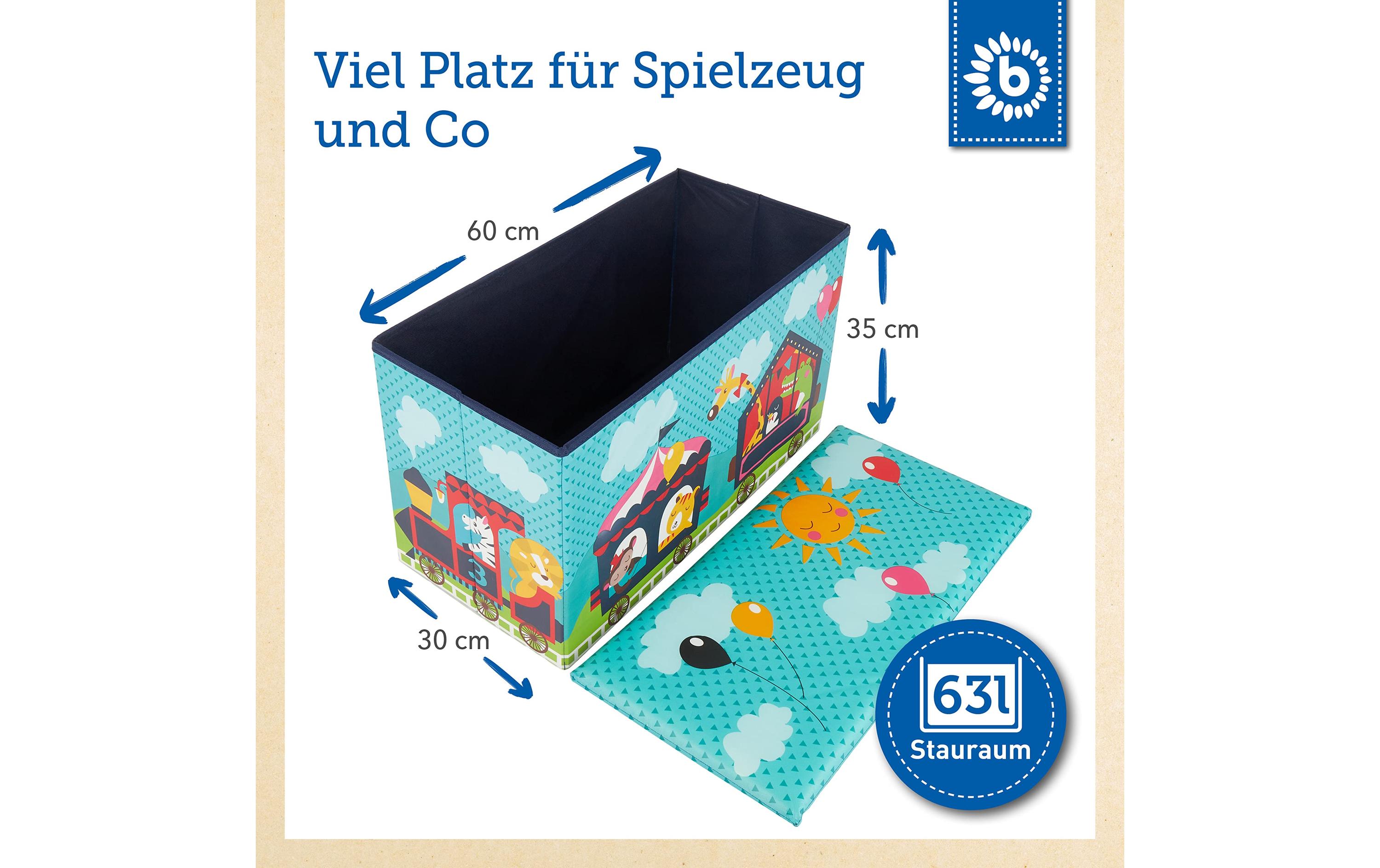 2in1 Aufbewahrungsbox und Bank ZirkusAufbewahrungsbox mit Deckel