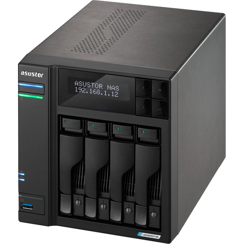 Asustor LOCKERSTOR 4 Gen2 (AS6704T) NAS Bureau Intel® Celeron® N N5105 4 Go DDR4 0 To ADM Noir