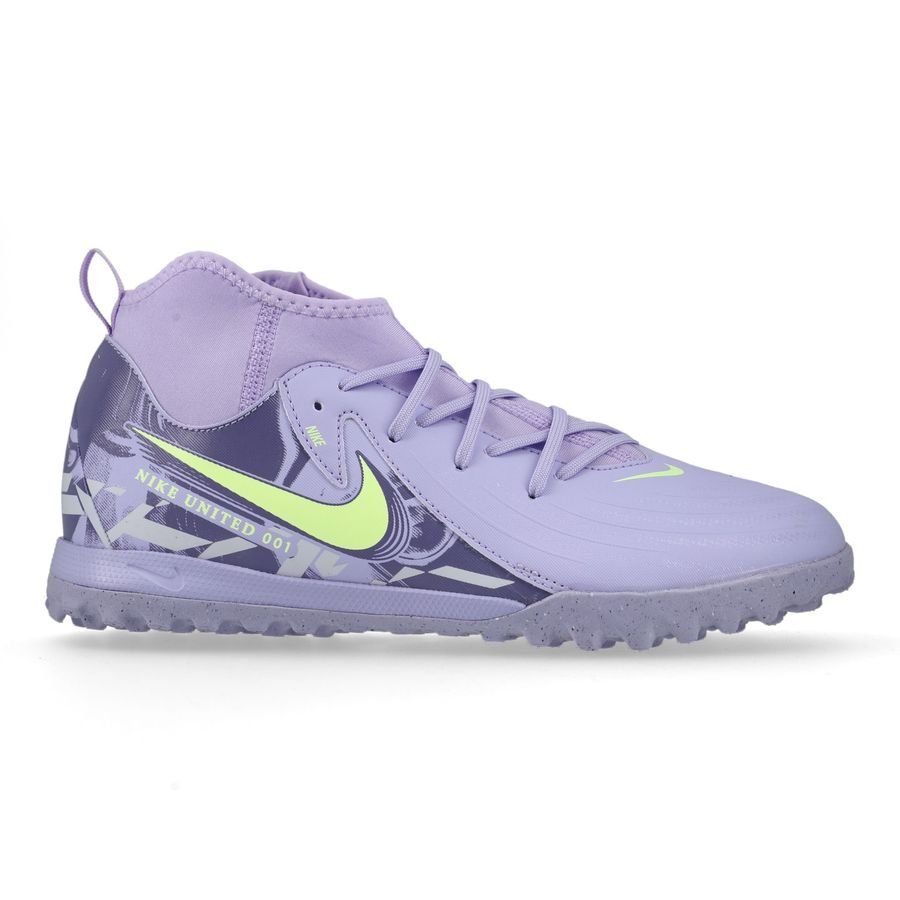 Nike Phantom Luna II Academy TF United - Purple Agate/Jaune Fluo Enfant