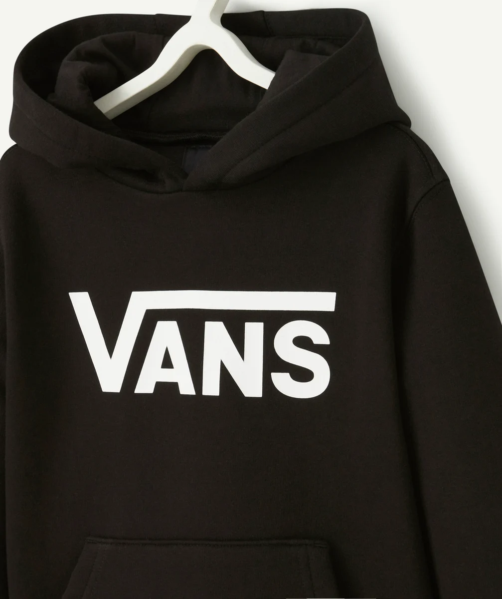 VANSSWEAT À CAPUCHE CLASSIC PO NOIR AVEC LOGO BLANC
