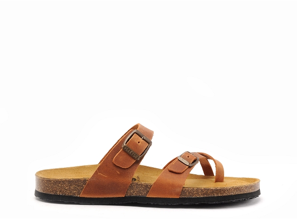 Plakton mules et sabots plats femme bombay 181032 marron