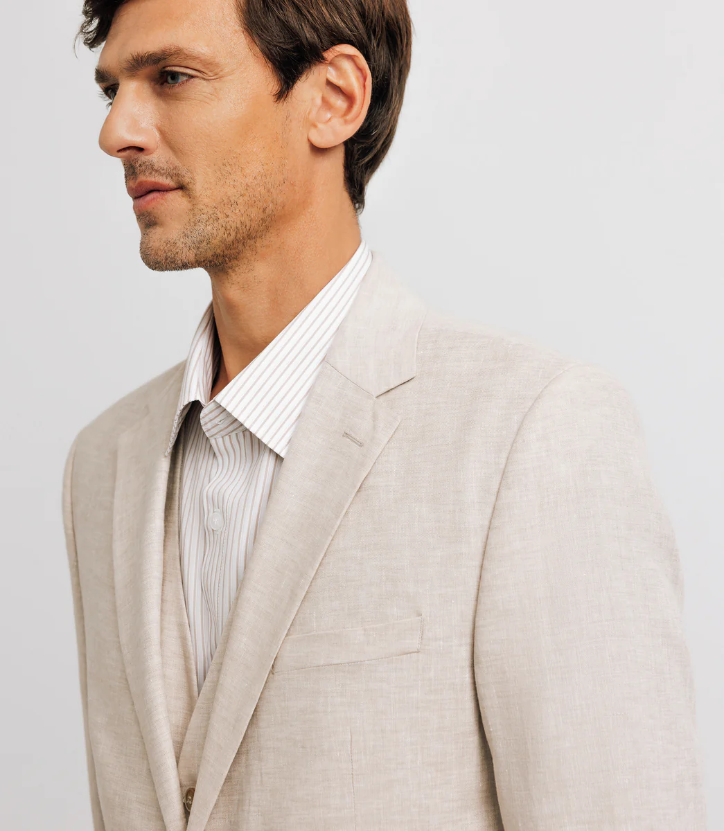 Veste ville 100% lin beige