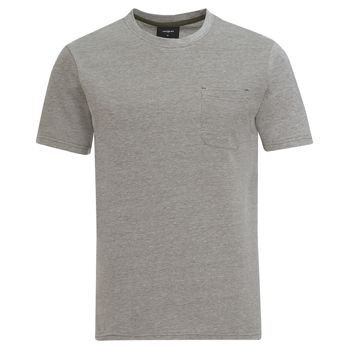 VanVaan Herren T-Shirt in Piqué-Qualität graugrün